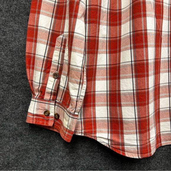 Carhartt Relaxed Fit Red Plaid Button-Up Shirt Size XL - Picture 10 of 12